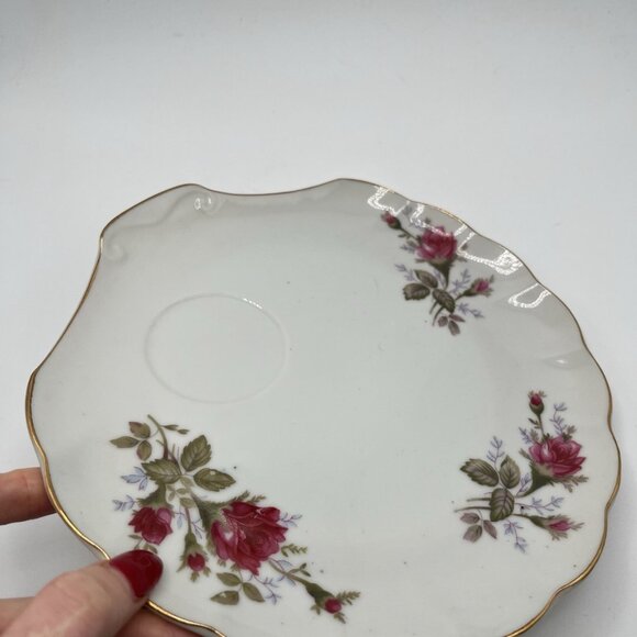Norcrest Fine China Japan Floral Rose Tea Cup & Scallop Saucer Set Vintage Boho - Picture 3 of 10